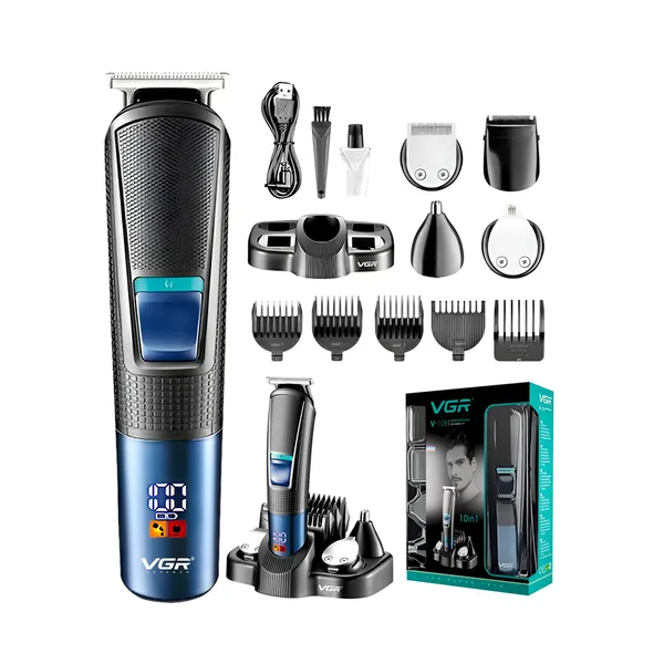 VGR V-108 Multi-Functional 10-in-1 Kit for Men Trimmer – View 6