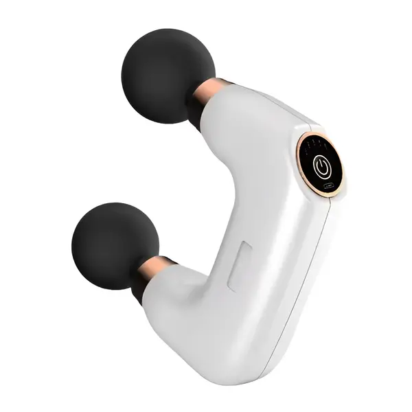LD02 Double‑Head Mini Fascia Massager Gun  – Color: White – View 3