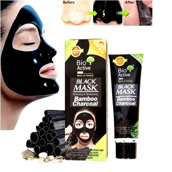 Bio Active Bamboo Charcoal & Aloe Vera Black Mask 80ml – View 3