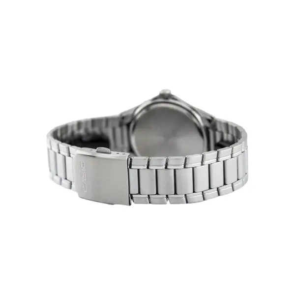 Casio MTP-1239D-1ADF Enticer Ion Plated Stainless Steel Strap Water Resistant Analog Men's Wristwatch – Dial Color: White, Strap Color: Silver – View 3
