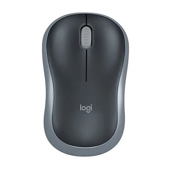 Logitech M185 Compact Optical Wireless Mouse – Color: Gray – View 1