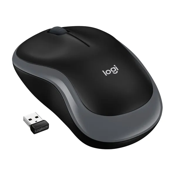 Logitech M185 Compact Optical Wireless Mouse – Color: Gray – View 2