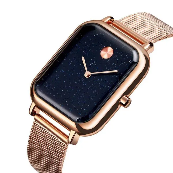 Skmei 9187 Elegant Stainless Steel Quartz Waterproof Men's Watch – Dial Color: Rose, Strap Color: Rose – View 2