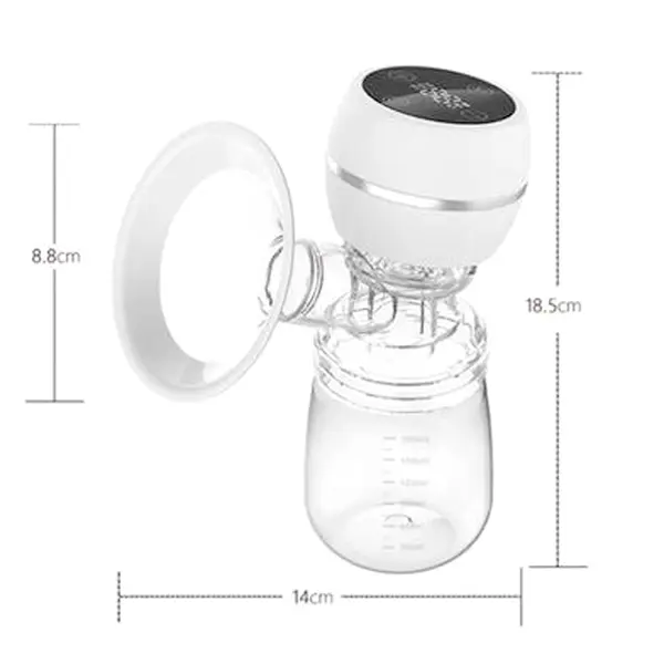 Painless Mute Massager & Rechargeable Electric Breast Pump – Color: White – View 2