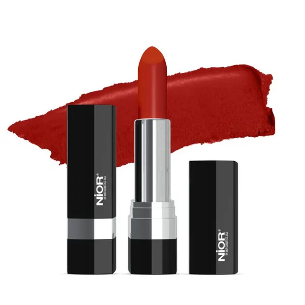 NIOR Velveteen Fewer touch-ups Matte Lipstick Power Red – View 1