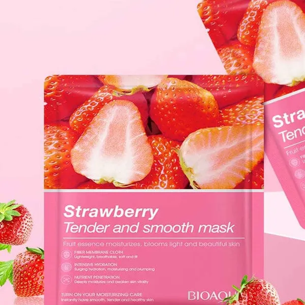 Bioaqua Strawberry Tender and Smooth Sheet Face Mask - 25g – View 3