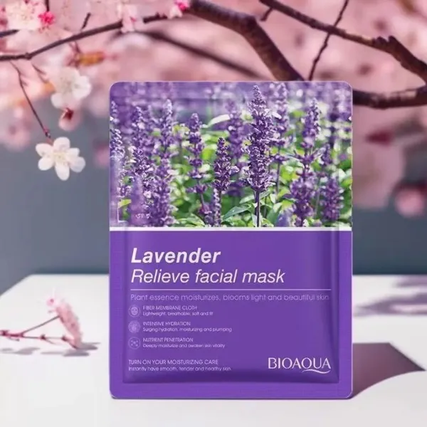 Bioaqua Lavender Relieve Facial Sheet Calms & Soothes Mask - 25g – View 3