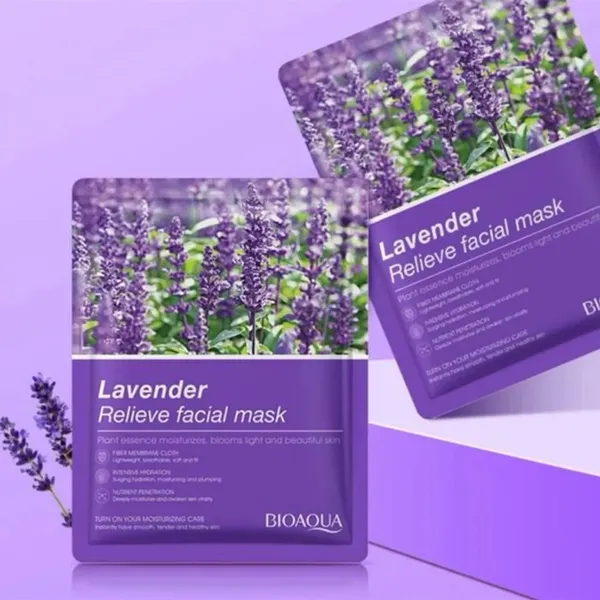 Bioaqua Lavender Relieve Facial Sheet Calms & Soothes Mask - 25g – View 5