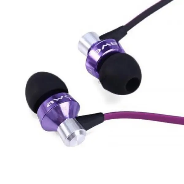 Awei S950vi Noise Cancellation 3.5mm Wired Earphone – Color: Purple – View 2