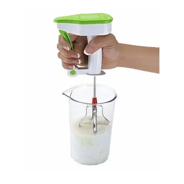 Power Free Emphasizing Value Manual Hand Blender Good Durability – Color: Green – View 2