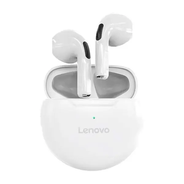 Lenovo HT38 True Wireless Bluetooth Earbuds – Color: White – View 1