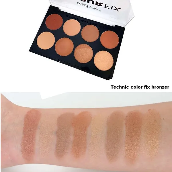 Technic 8 Colour Fix Bronze Powder Palette Eyeshadow – View 5