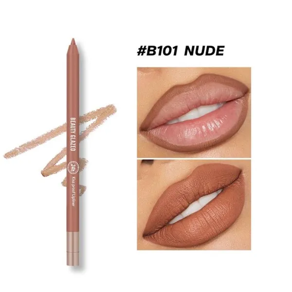 Beauty Glazed 101 Waterproof And Long Lasting Lipliner Nude Color – View 3