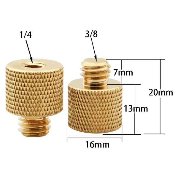 2PCS Camera Screw 1/4 to 3/8 Inch Conversion Screw Quick Release Screw Mount Adapter – View 4