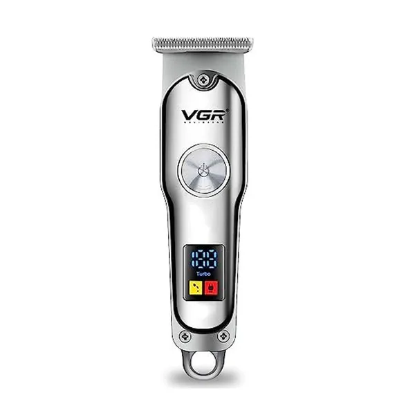 VGR V-290 Professional Hair Trimmer with LED Display For Men – Color: Silver – View 2