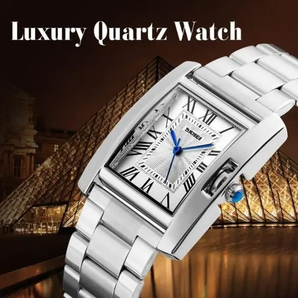 SKMEI 1284 Casual Stainless Steel Analog Women Watch – Dial Color: White, Strap Color: Silver – View 4
