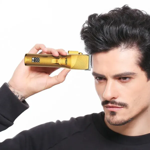 VGR V-280 10W USB Metal Electric Hair Clipper with LED Digital Display Trimmer – View 4