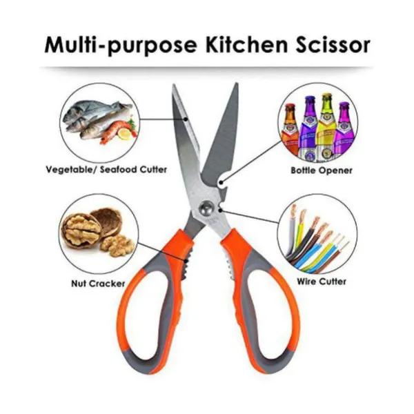 Latest Heavy Duty Stainless Steel Kitchen Cutting Scissors – View 4