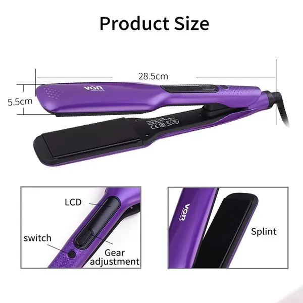 VGR V-506 Professional Care Essential Hair Straightener for Women – Color: Purple – View 4