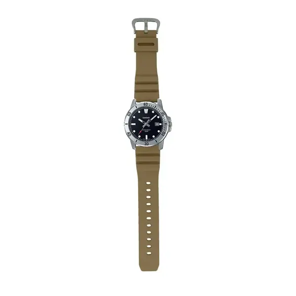CASIO MTP-VD01-5EVUDF Enticer Stainless Steel Case Luminescent Men's Sports Analog Watch – Dial Color: Black, Strap Color: Beige – View 7