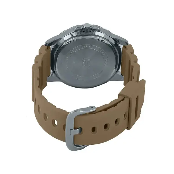 CASIO MTP-VD01-5EVUDF Enticer Stainless Steel Case Luminescent Men's Sports Analog Watch – Dial Color: Black, Strap Color: Beige – View 8