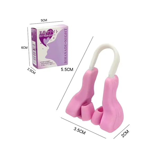 Silicone Nose Clip Corrector Device Bridge Nose Shapers – Color: Pink – View 5