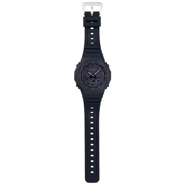 Casio GA-2100-1A DR BK G-Shock Men's Multifunctional Backlit Sports Analog Digital Wristwatch – Dial Color: Black, Strap Color: Black – View 2