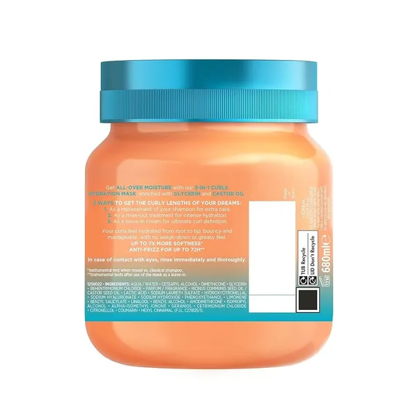 Loreal Paris Elvive Dream Lengths Curls All Over Moisture 3 in 1 Curls Hydration Mask 680ml – View 3