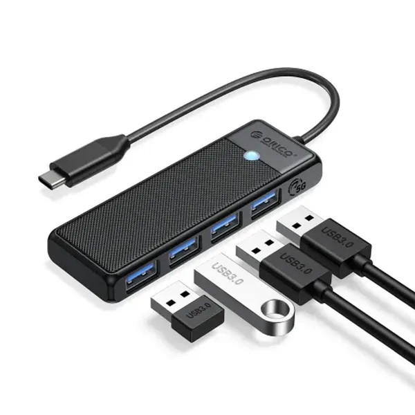 ORICO PAPW4A-U3 PW SERIES 4-PORT USB 3.0 HUB Black – View 1