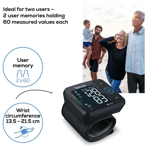 Beurer BC-54 Automatic Wrist Blood Pressure Monitor with Bluetooth – View 3