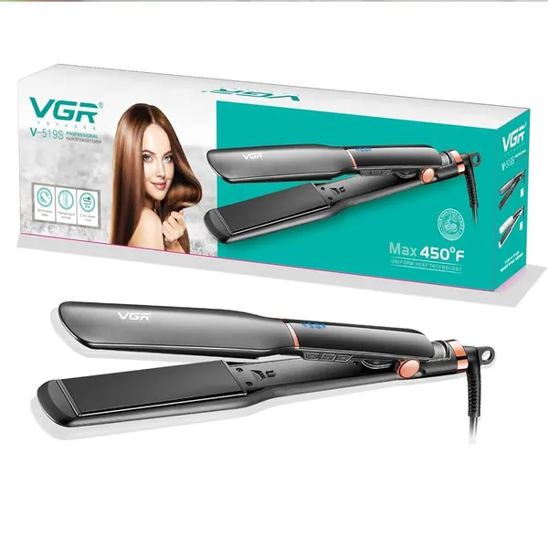 VGR V-519C Essential Care Women Hair Straighteners – Color: Black – View 4