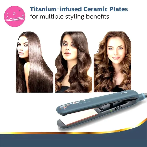 Philips BHS397 Kerashine Titanium Plate Hair Straightener – View 3