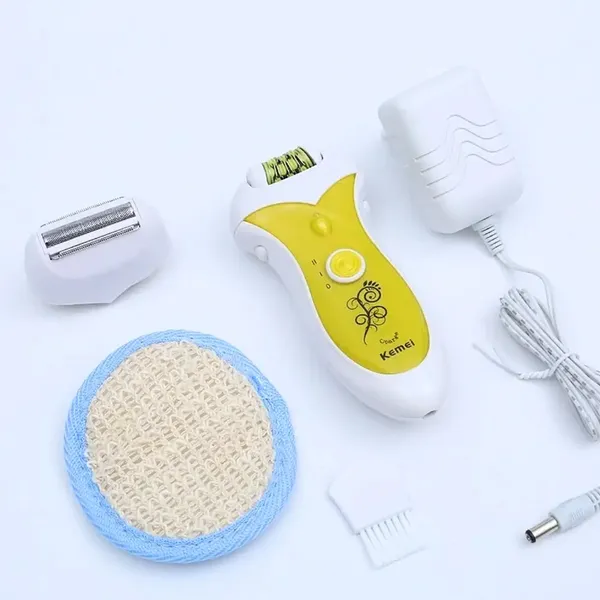 Kemei KM-1901 Rechargeable Hair Removal 2 in 1 Lady Epilator – View 4