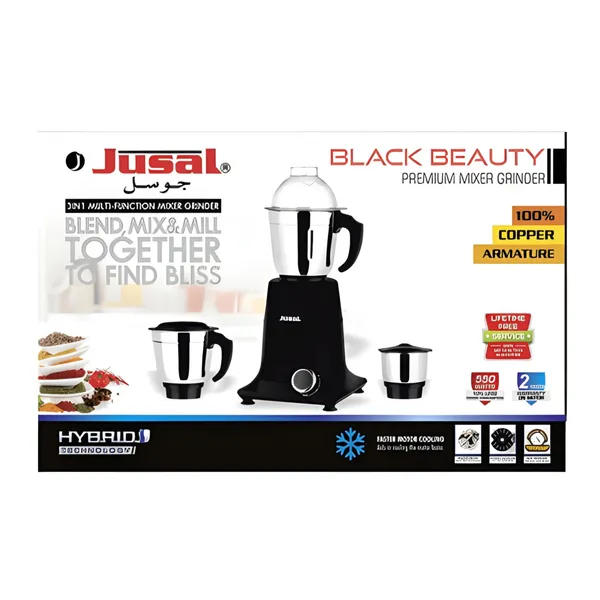 Jusal SAJ-1007 550W 3 Jars Black Beauty Grinder – View 2