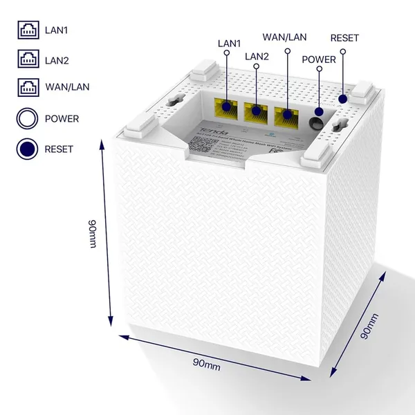 Tenda Nova MW12 AC2100 Tri-band Mesh Router (3 Pack) – View 2