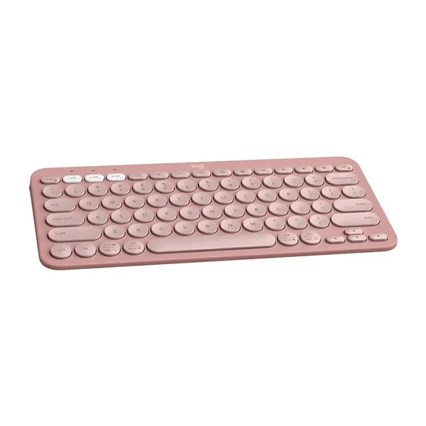 Logitech K380S PEBBLE KEYS 2 Multi-Device Wireless Keyboard – Color: Pink – View 3