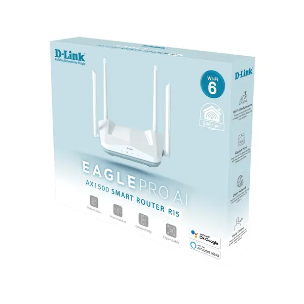 D-Link R15 AX1500 Eagle PRO AI Dual-Band Wi-Fi 6 Smart Router – View 4