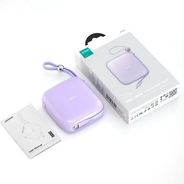 JOYROOM JR-L003 Jelly Series Lightning 22.5W Power Bank – Color: Purple – View 4