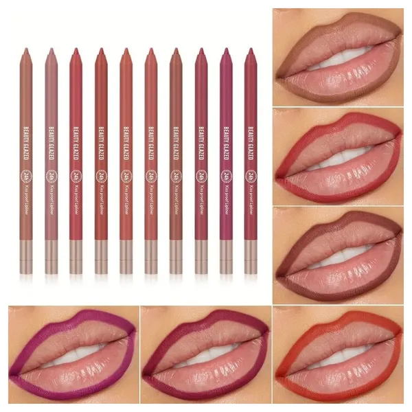 Beauty Glazed 24h Waterproof Long Lasting Lip Liner 10pcs Pencils – View 2