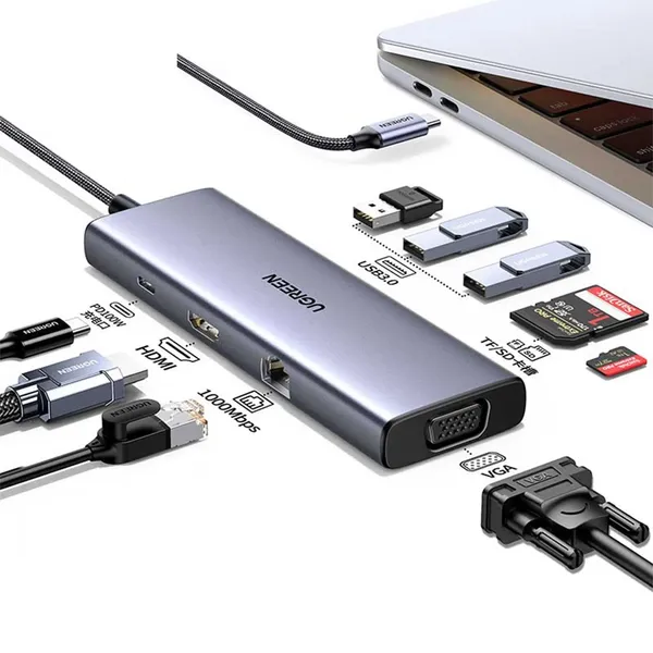 UGREEN Redovok CM498 Type-C 9-in-1 Mutifunctional Docking Station – View 2