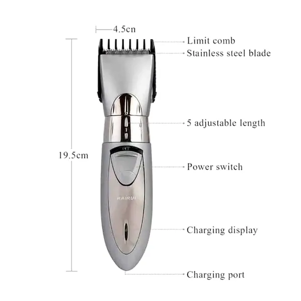 Kemei KM 605 Waterproof Electric Hair Clipper Trimmer – View 3
