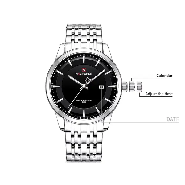 Naviforce NF9228 Luxury Stainless Steel Analog Men’s Watch – View 4
