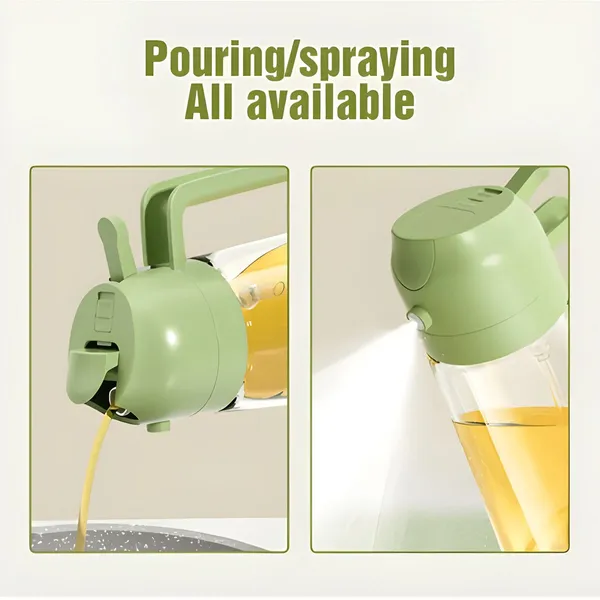 Glass Oil Dispenser Bottle 500ml Transparent Kitchen Oil Sprayer – View 3