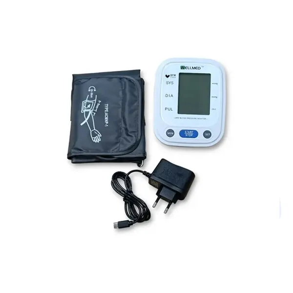 Wellmed B01 Automatic Oscillometric Blood Pressure Monitor with Voice Guidance – View 2