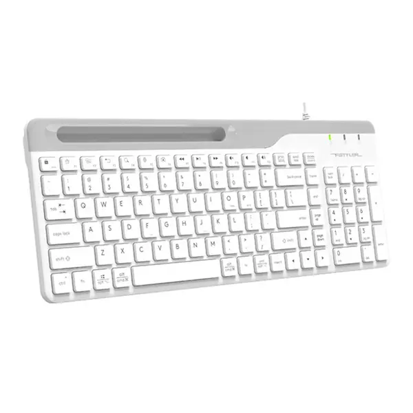 A4TECH FK25 Fstyler Wired Keyboard with Mobile Stand – Color: White – View 2