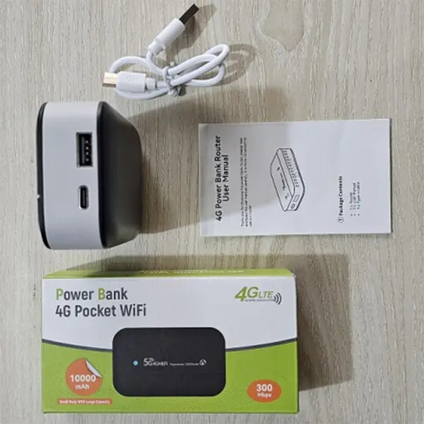 PW100 Power Bank 4G Pocket Router 10000mAh Battery 300Mbps – View 2