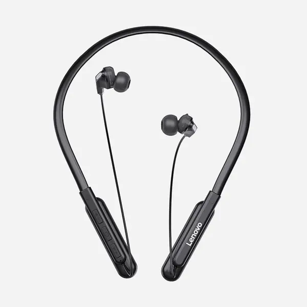 Lenovo H202 Bluetooth Neckband Earphone Black – View 2