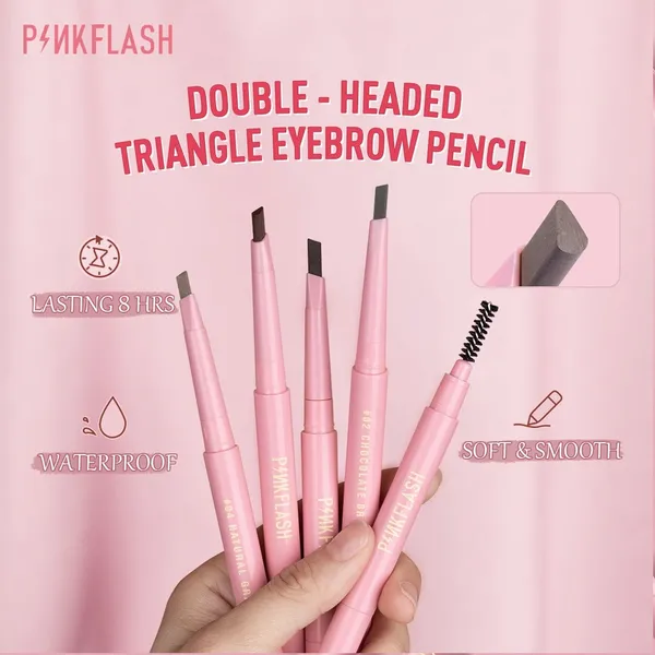 PINKFLASH PF-E09 Waterproof Auto Eyebrow Pencil 03 Gray Brown  – View 4
