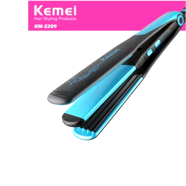 Kemei KM-2209 Straight Care & Curler 2 in 1 Hair Straightener for Women – View 4