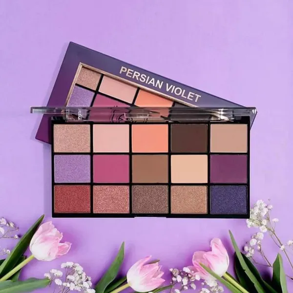 Technic 15 Color Pressed Pigment  Eye Shadow Palette – Persian Violet – View 4